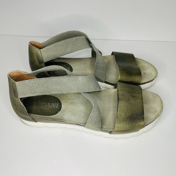 Cordani Sayger Gladiator Sandals Strappy Cork Leather Boho Peasant Green EU 40 - Picture 3 of 7